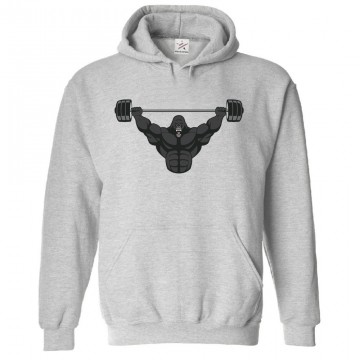 Gorilla Weight Lifting Classic Unisex Kids and Adults Pullover Hoodie							 									 									